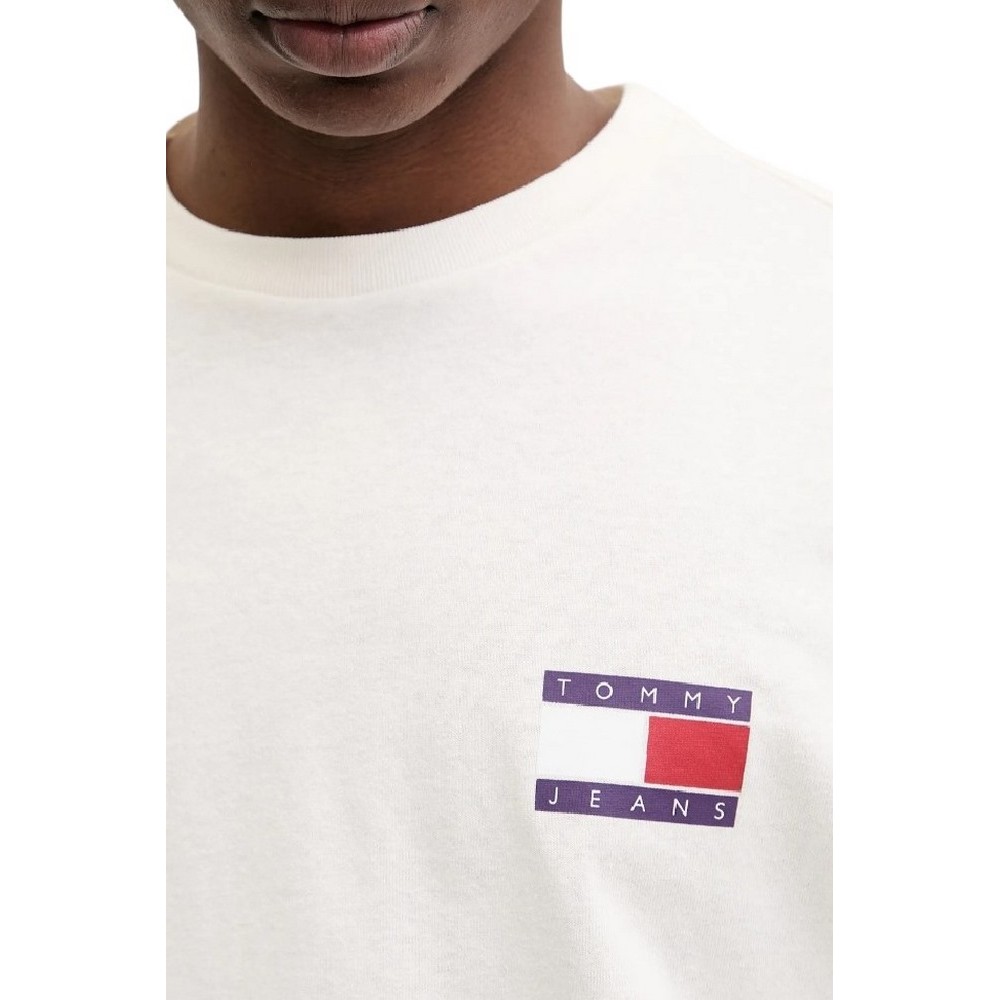 TOMMY JEANS TJM 90S PEAKS BACKPRINT TEE T-SHIRT ΜΠΛΟΥΖΑ ΑΝΔΡΙΚΗ OFF WHITE