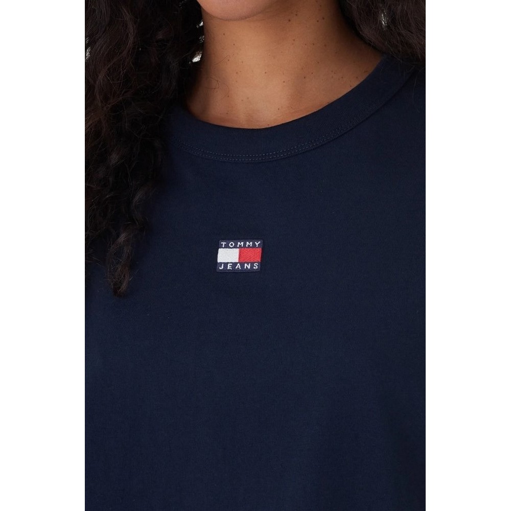 TOMMY JEANS BXY BADGE EXT T-SHIRT ΜΠΛΟΥΖΑ ΓΥΝΑΙΚΕΙΑ NAVY