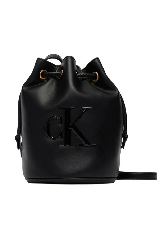 CALVIN KLEIN BOLD CK SMALL BUCKET BAG ΤΣΑΝΤΑ ΓΥΝΑΙΚΕΙΑ BLACK