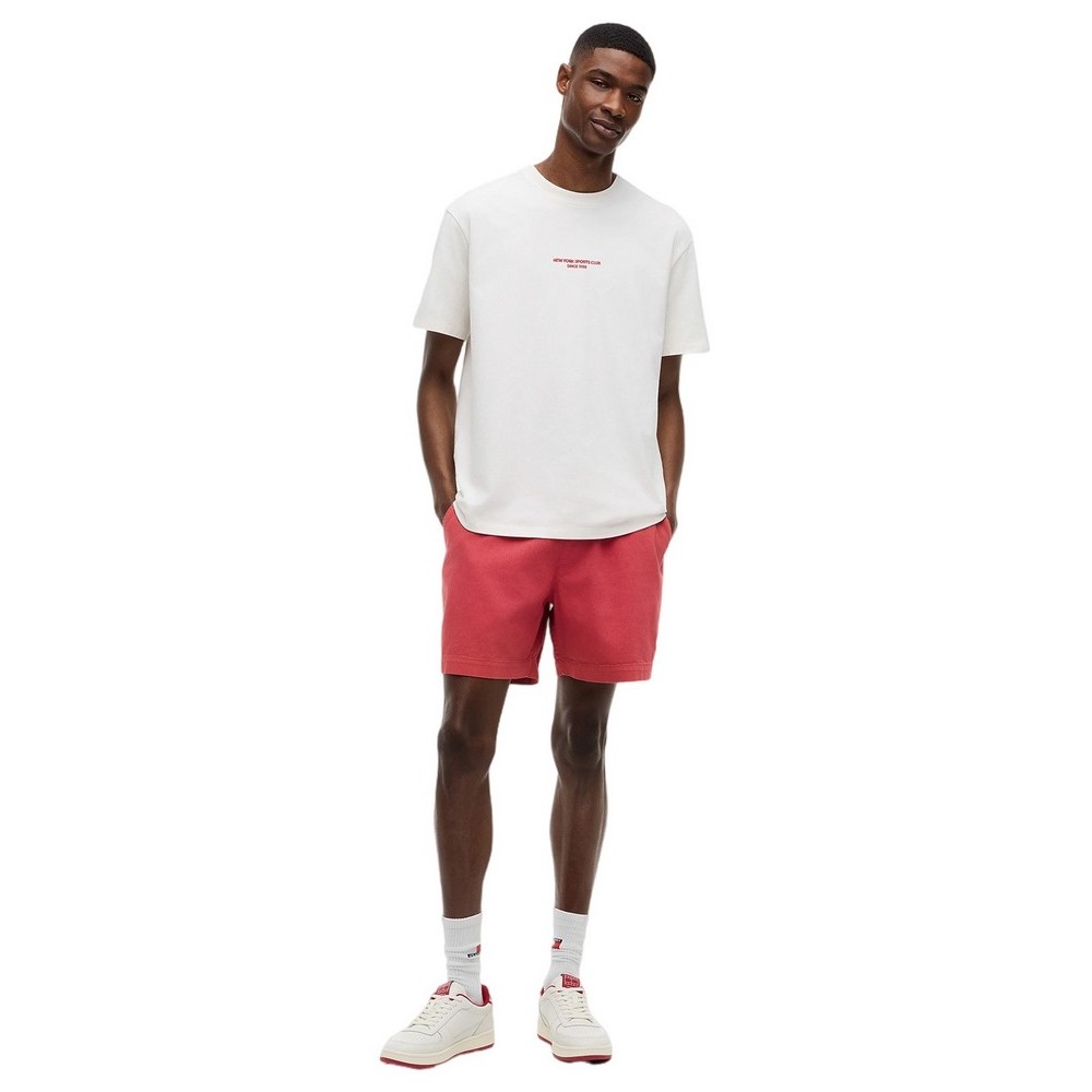 TOMMY JEANS RLX SAILBOAT T-SHIRT ΜΠΛΟΥΖΑ ΑΝΔΡΙΚΗ OFF WHITE