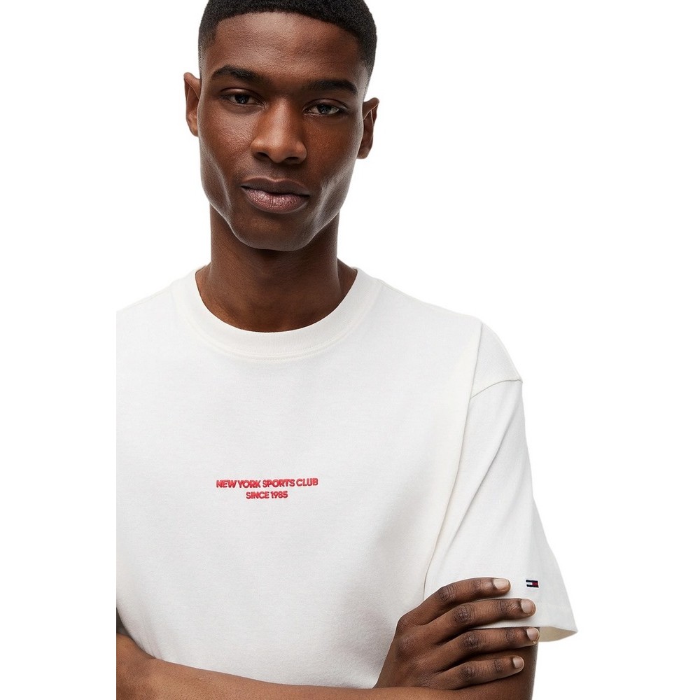 TOMMY JEANS RLX SAILBOAT T-SHIRT ΜΠΛΟΥΖΑ ΑΝΔΡΙΚΗ OFF WHITE