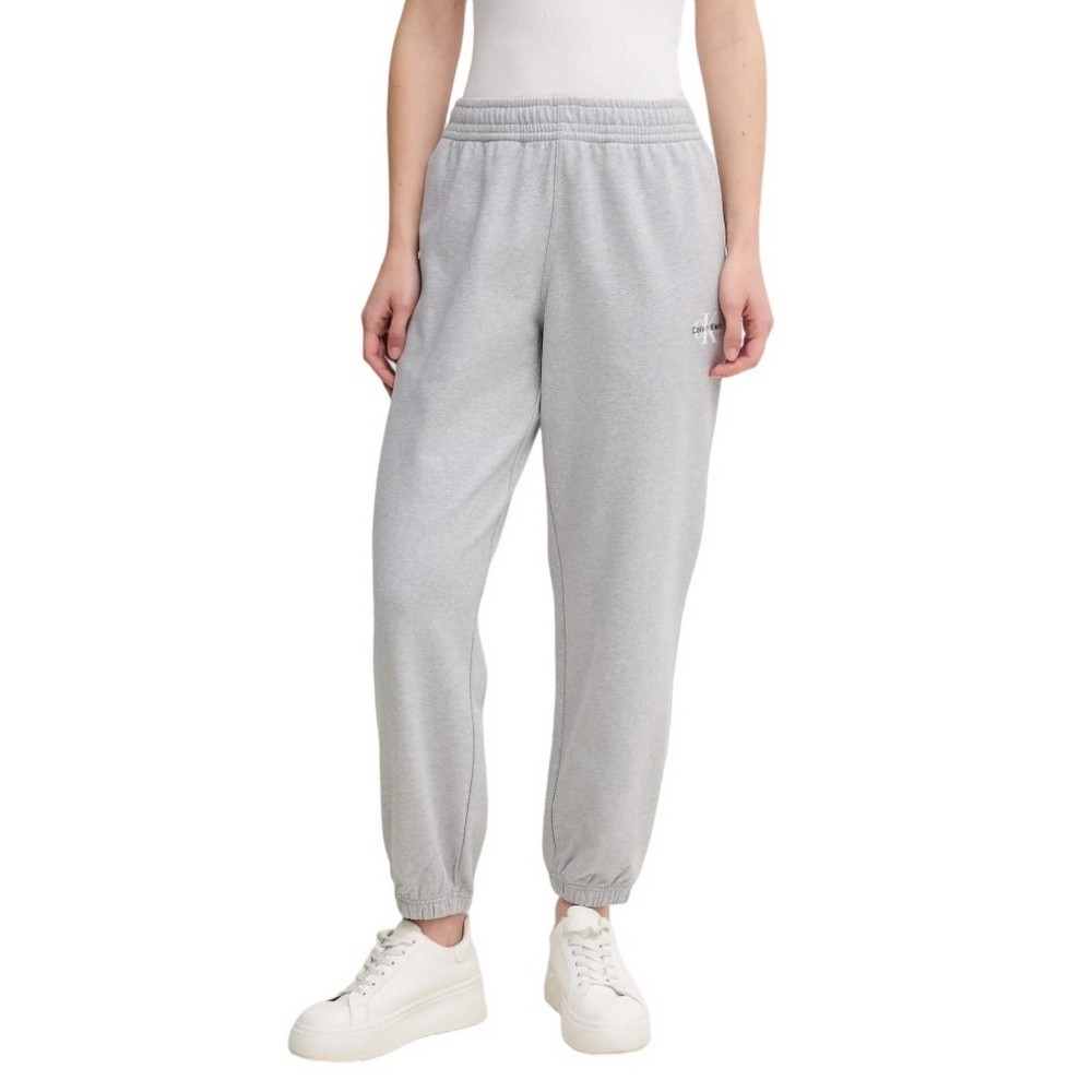 CALVIN KLEIN JEANS MONOLOGO FRENCH TERRY JOGGER ΦΟΡΜΑ ΠΑΝΤΕΛΟΝΙ ΓΥΝΑΙΚΕΙΟ GREY