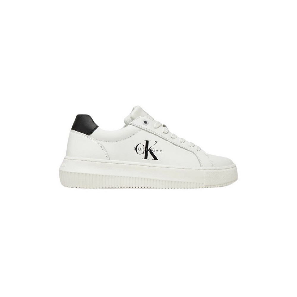 CALVIN KLEIN JEANS CHUNKY CUPSOLE MONO LTH WN ΠΑΠΟΥΤΣΙ ΓΥΝΑΙΚΕΙΟ WHITE/BLACK