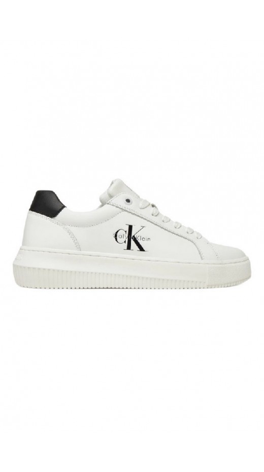 CALVIN KLEIN JEANS CHUNKY CUPSOLE MONO LTH WN ΠΑΠΟΥΤΣΙ ΓΥΝΑΙΚΕΙΟ WHITE/BLACK