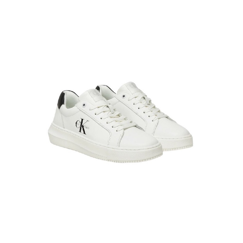 CALVIN KLEIN JEANS CHUNKY CUPSOLE MONO LTH WN ΠΑΠΟΥΤΣΙ ΓΥΝΑΙΚΕΙΟ WHITE/BLACK