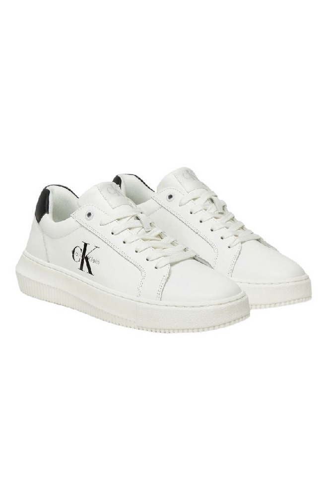 CALVIN KLEIN JEANS CHUNKY CUPSOLE MONO LTH WN ΠΑΠΟΥΤΣΙ ΓΥΝΑΙΚΕΙΟ WHITE/BLACK