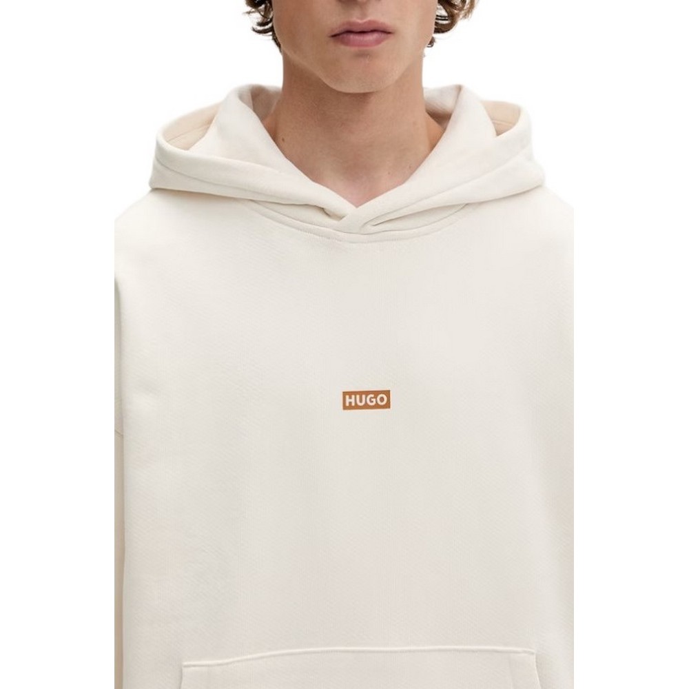 HUGO BOSS NAZARDO JERSEY SWEATSHIRT ΜΠΛΟΥΖΑ ΦΟΥΤΕΡ ΑΝΔΡΙΚΗ ECRU