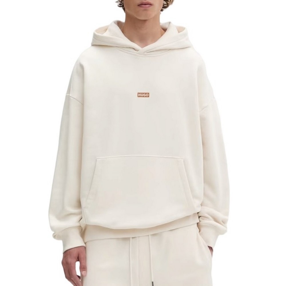 HUGO BOSS NAZARDO JERSEY SWEATSHIRT ΜΠΛΟΥΖΑ ΦΟΥΤΕΡ ΑΝΔΡΙΚΗ ECRU