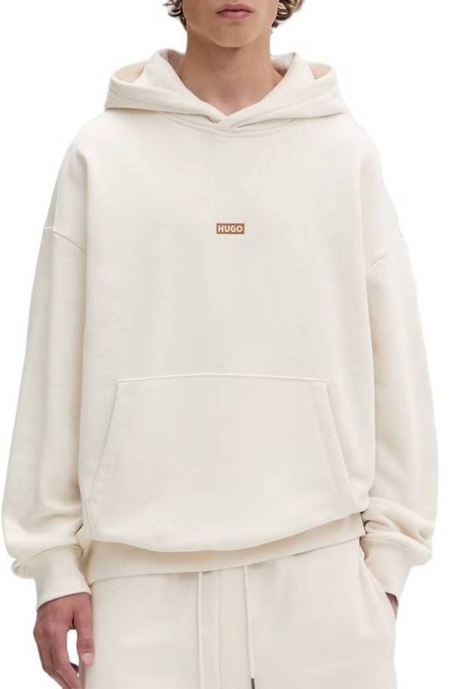 HUGO BOSS NAZARDO JERSEY SWEATSHIRT ΜΠΛΟΥΖΑ ΦΟΥΤΕΡ ΑΝΔΡΙΚΗ ECRU