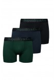 SUPERDRY SDRY & CO BOXER TRIPLE PACK ΕΣΩΡΟΥΧΟ ΑΝΔΡΙΚΟ GREEN