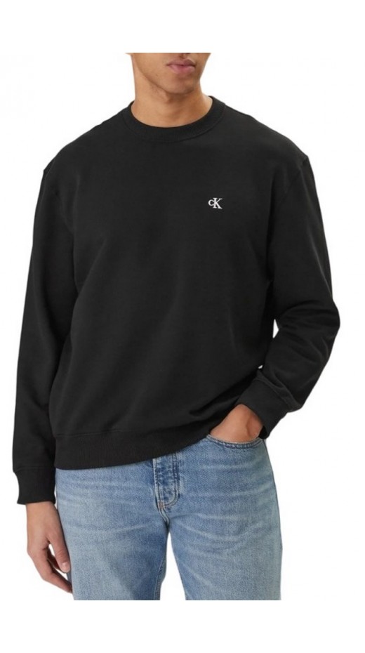 CALVIN KLEIN JEANS EU 350TERRY MONOGRAM CN SWTSH ΦΟΥΤΕΡ ΜΠΛΟΥΖΑ ΑΝΔΡΙΚΗ BLACK