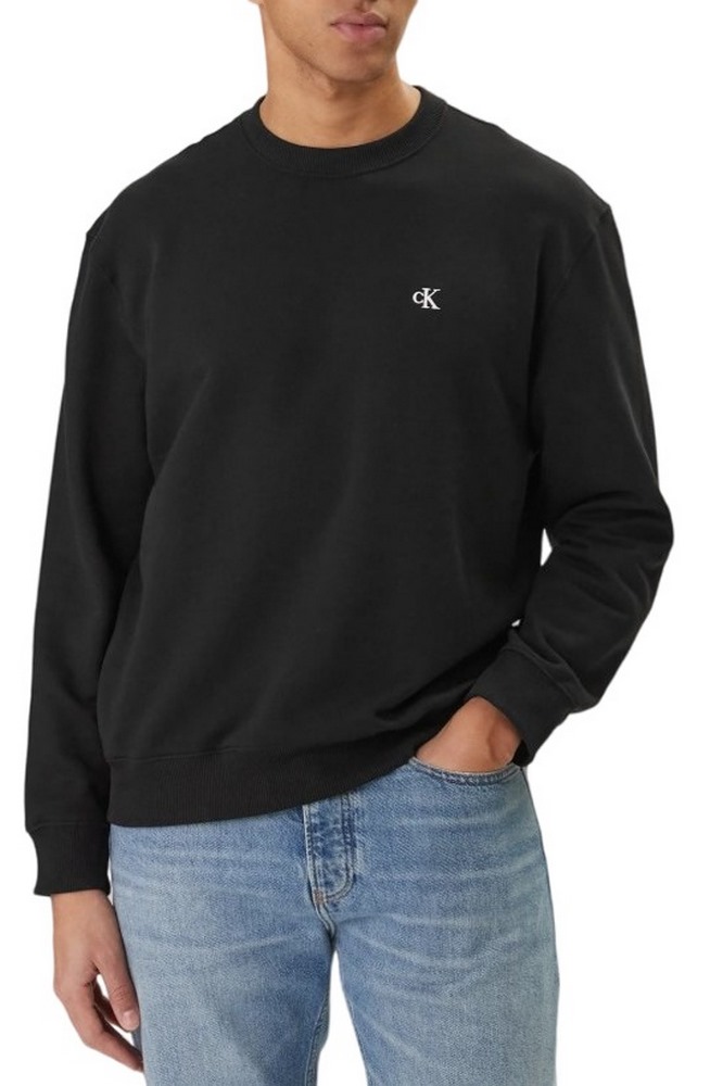 CALVIN KLEIN JEANS EU 350TERRY MONOGRAM CN SWTSH ΦΟΥΤΕΡ ΜΠΛΟΥΖΑ ΑΝΔΡΙΚΗ BLACK