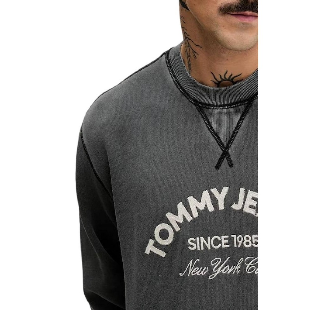 TOMMY JEANS RLX GMD APPLIQUE CREW ΦΟΥΤΕΡ ΜΠΛΟΥΖΑ ΑΝΔΡΙΚΗ BLACK