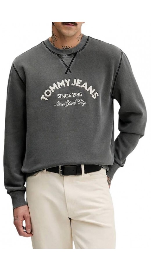 TOMMY JEANS RLX GMD APPLIQUE CREW ΦΟΥΤΕΡ ΜΠΛΟΥΖΑ ΑΝΔΡΙΚΗ BLACK