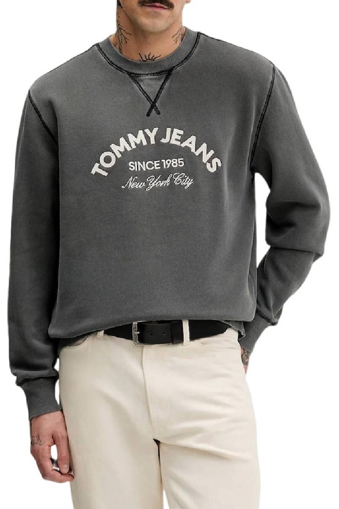 TOMMY JEANS RLX GMD APPLIQUE CREW ΦΟΥΤΕΡ ΜΠΛΟΥΖΑ ΑΝΔΡΙΚΗ BLACK