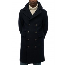 SUPERDRY MERCHANT WOOL BLEND LONG COAT ΠΑΛΤΟ ΑΝΔΡΙΚΟ NAVY