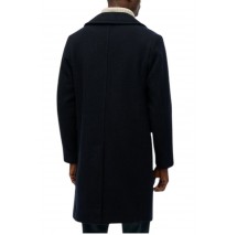 SUPERDRY MERCHANT WOOL BLEND LONG COAT ΠΑΛΤΟ ΑΝΔΡΙΚΟ NAVY