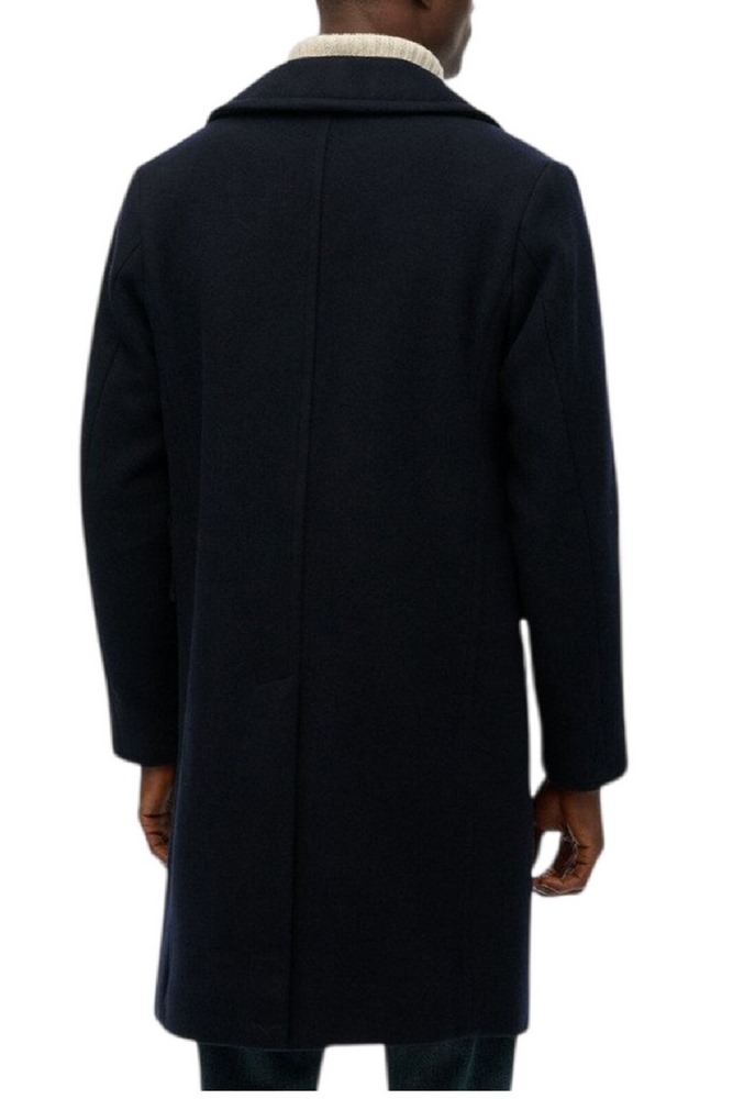 SUPERDRY MERCHANT WOOL BLEND LONG COAT ΠΑΛΤΟ ΑΝΔΡΙΚΟ NAVY