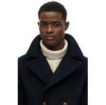 SUPERDRY MERCHANT WOOL BLEND LONG COAT ΠΑΛΤΟ ΑΝΔΡΙΚΟ NAVY