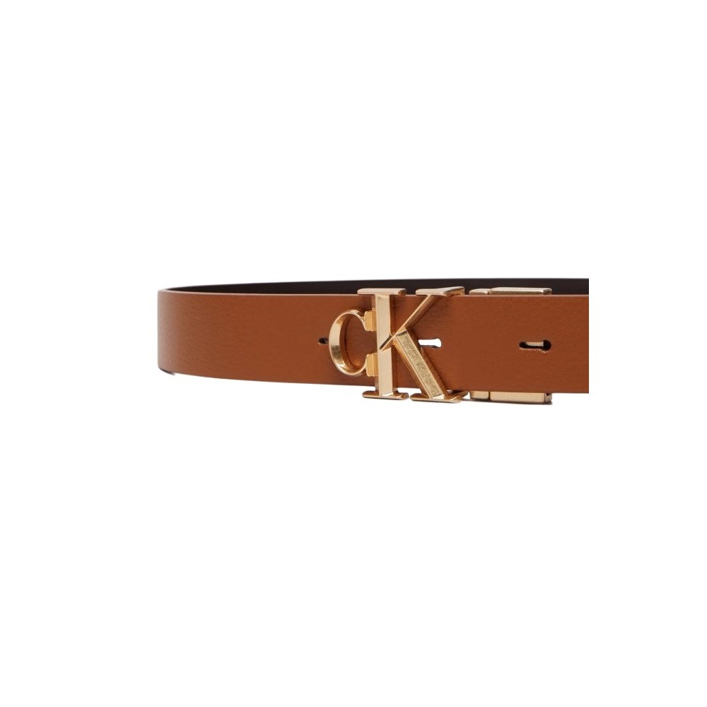 CALVIN KLEIN FACTED BUCKLE 25MM ADJ ΖΩΝΗ ΓΥΝΑΙΚΕΙΑ LATTE