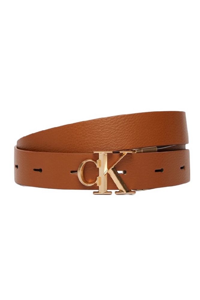 CALVIN KLEIN FACTED BUCKLE 25MM ADJ ΖΩΝΗ ΓΥΝΑΙΚΕΙΑ LATTE
