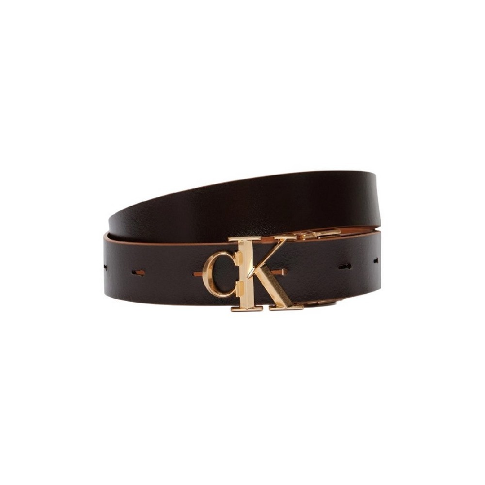 CALVIN KLEIN FACTED BUCKLE 25MM ADJ ΖΩΝΗ ΓΥΝΑΙΚΕΙΑ LATTE