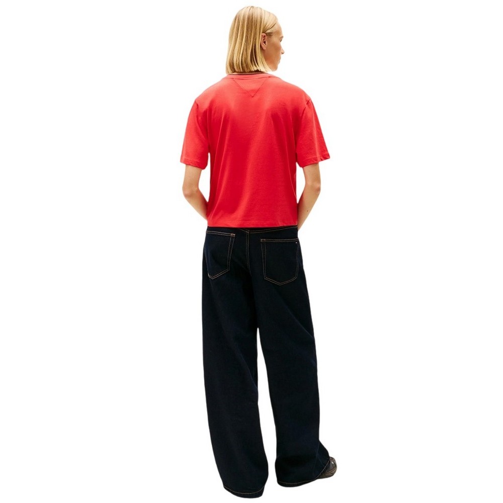 TOMMY JEANS  BXY TOMMY APPLIQUE TEE T-SHIRT ΜΠΛΟΥΖΑ ΓΥΝΑΙΚΕΙΑ RED