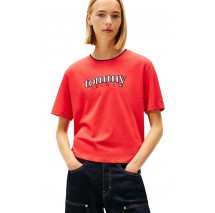 TOMMY JEANS  BXY TOMMY APPLIQUE TEE T-SHIRT ΜΠΛΟΥΖΑ ΓΥΝΑΙΚΕΙΑ RED
