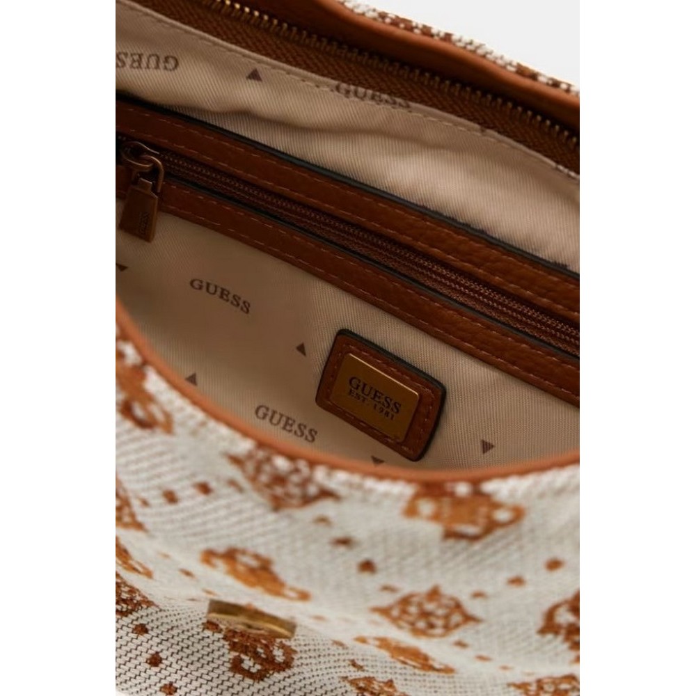 GUESS CAMDEN SHOULDER BAG ΤΣΑΝΤΑ ΓΥΝΑΙΚΕΙΑ COGNAC