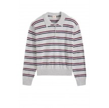 LEVIS SUPER SOFT POLO ΜΠΛΟΥΖΑ ΠΛΕΚΤΗ ΜΑΚΡΥΜΑΝΙΚΗ ΓΥΝΑΙΚΕΙΑ GREY