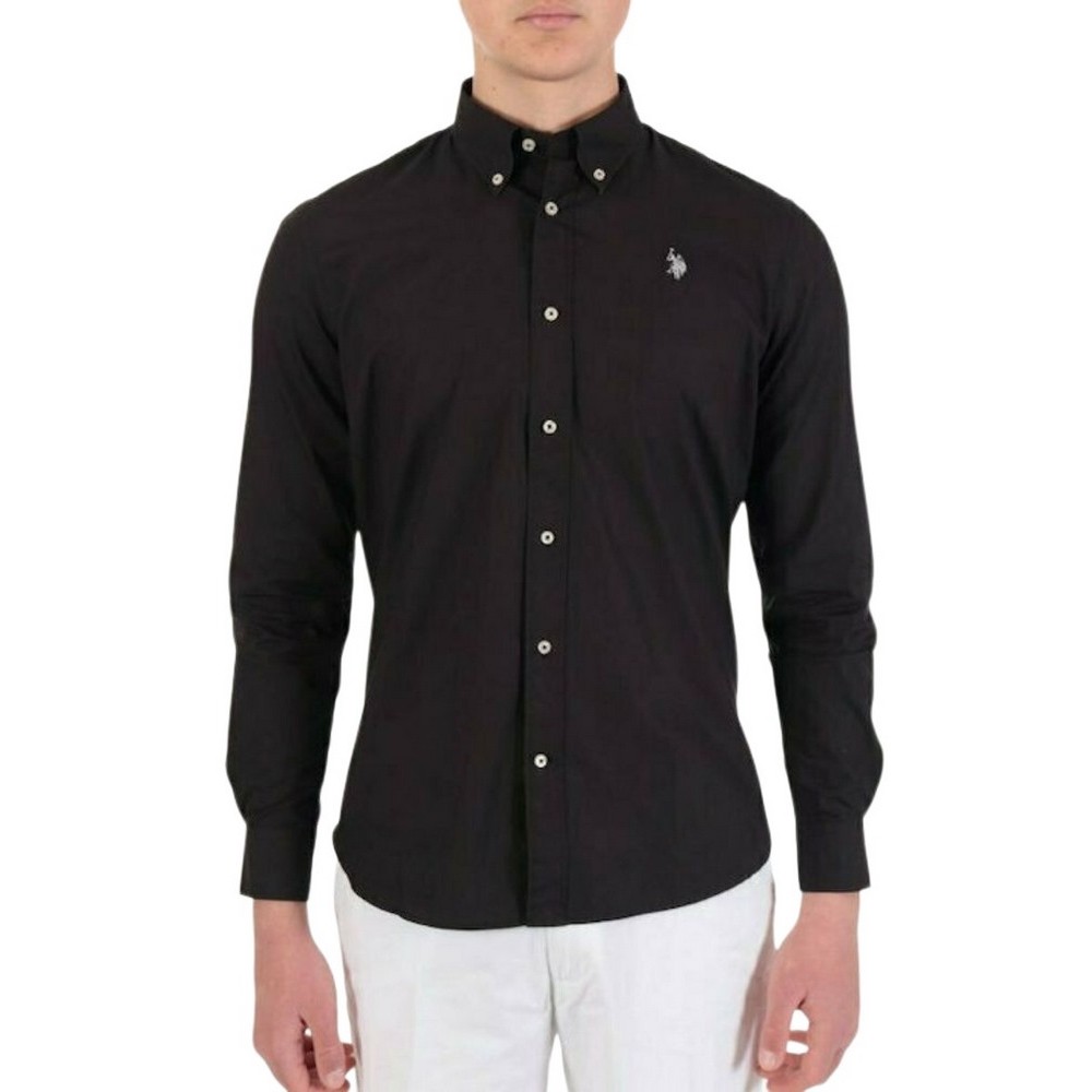 U.S.POLO DIRK 000325 EH03 SHIRT REGULAR FIT BD ΠΟΥΚΑΜΙΣΟ ΑΝΔΡΙΚΟ BLACK
