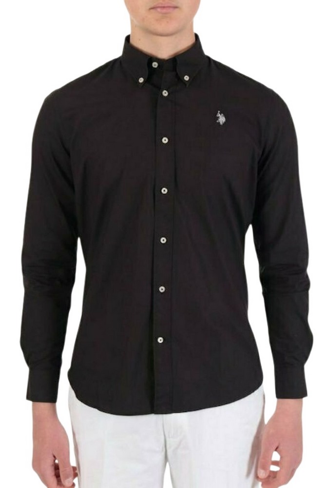 U.S.POLO DIRK 000325 EH03 SHIRT REGULAR FIT BD ΠΟΥΚΑΜΙΣΟ ΑΝΔΡΙΚΟ BLACK