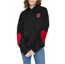 DKNY OVERSIZED BIG APPLE LOGO SWEATSHIRT ΜΠΛΟΥΖΑ ΦΟΥΤΕΡ ΓΥΝΑΙΚΕΙΑ BLACK