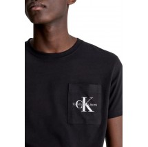 CALVIN KLEIN JEANS CORE MONOGRAM POCKET SLIM T-SHIRT ΑΝΔΡΙΚΟ BLACK