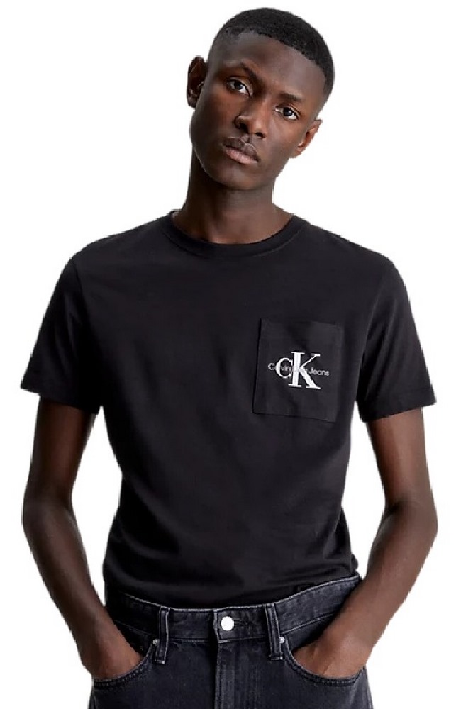 CALVIN KLEIN JEANS CORE MONOGRAM POCKET SLIM T-SHIRT ΑΝΔΡΙΚΟ BLACK