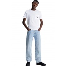 CALVIN KLEIN JEANS CORE MONOGRAM POCKET SLIM T-SHIRT ΑΝΔΡΙΚΟ WHITE