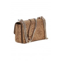 GUESS ELIETTE LOGO MINI CVTBL X FLAP ΤΣΑΝΤΑ ΓΥΝΑΙΚΕΙΑ LATTE