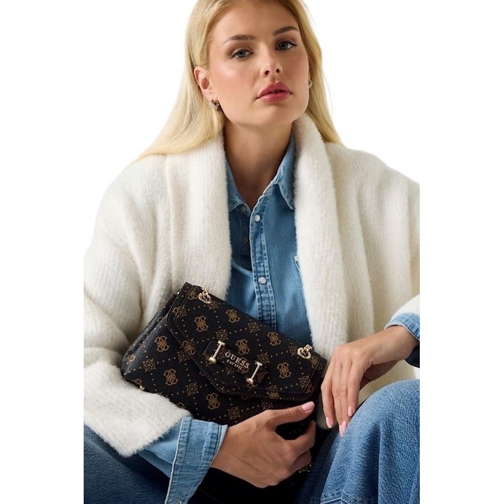 GUESS SILIA CONVERTIBLE XBODY FLAP ΤΣΑΝΤΑ ΓΥΝΑΙΚΕΙΑ BROWN