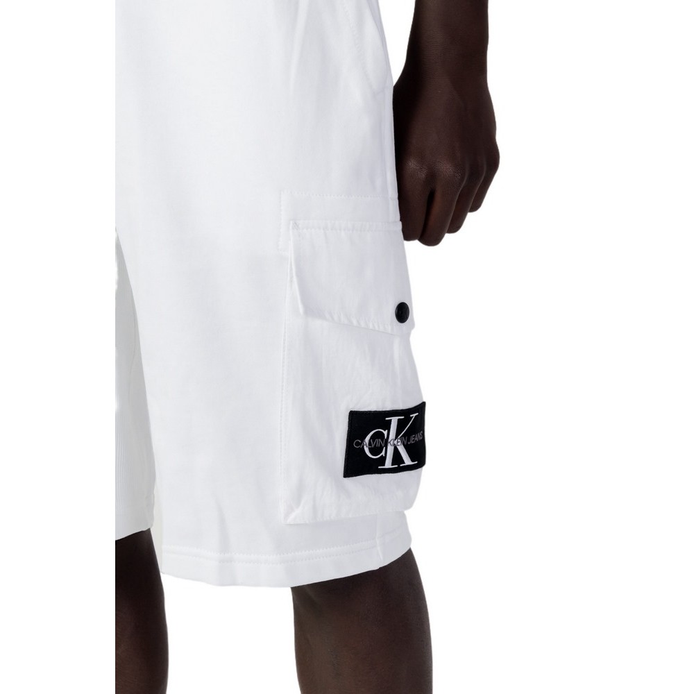 CALVIN KLEIN JEANS MONOLOGO BADGE HWK SHORT ΣΟΡΤΣ ΑΝΔΡΙΚΟ WHITE