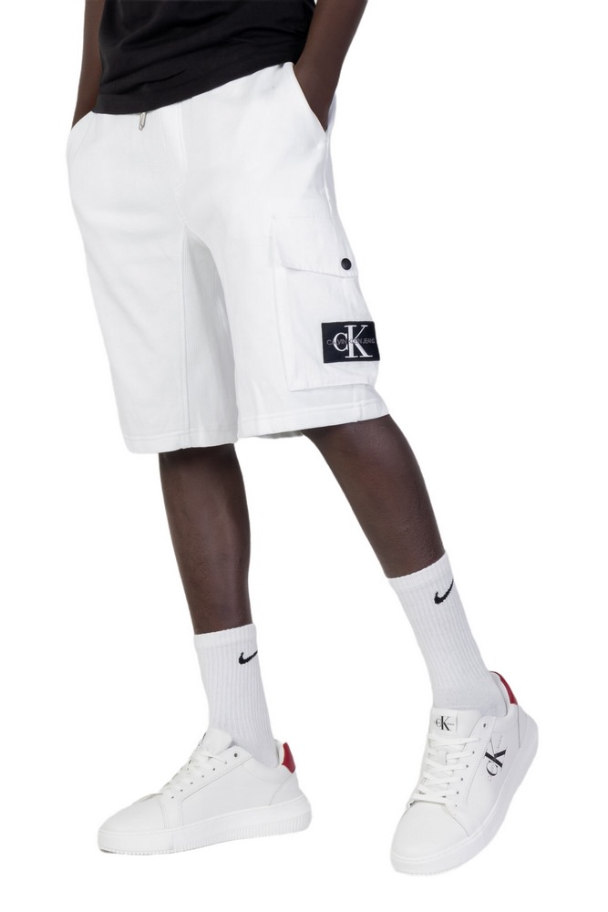 CALVIN KLEIN JEANS MONOLOGO BADGE HWK SHORT ΣΟΡΤΣ ΑΝΔΡΙΚΟ WHITE