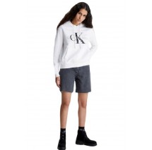 CALVIN KLEIN JEANS CORE MONOGRAM HOODIE ΜΠΛΟΥΖΑ ΦΟΥΤΕΡ ΓΥΝΑΙΚΕΙΑ WHITE