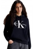 CALVIN KLEIN JEANS CORE MONOGRAM HOODIE ΜΠΛΟΥΖΑ ΦΟΥΤΕΡ ΓΥΝΑΙΚΕΙΑ BLACK