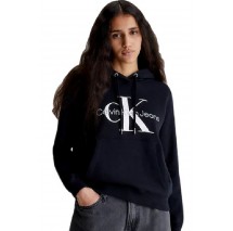 CALVIN KLEIN JEANS CORE MONOGRAM HOODIE ΜΠΛΟΥΖΑ ΦΟΥΤΕΡ ΓΥΝΑΙΚΕΙΑ BLACK