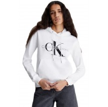 CALVIN KLEIN JEANS CORE MONOGRAM HOODIE ΜΠΛΟΥΖΑ ΦΟΥΤΕΡ ΓΥΝΑΙΚΕΙΑ WHITE