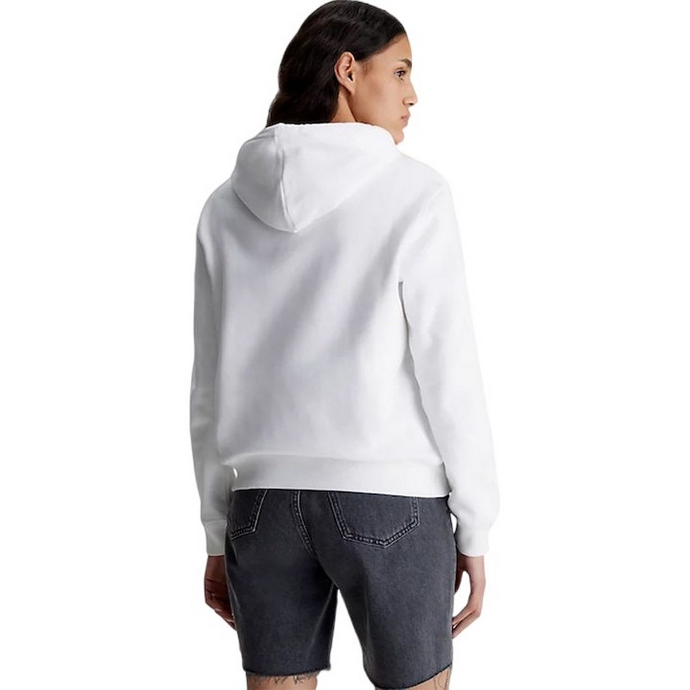 CALVIN KLEIN JEANS CORE MONOGRAM HOODIE ΜΠΛΟΥΖΑ ΦΟΥΤΕΡ ΓΥΝΑΙΚΕΙΑ WHITE