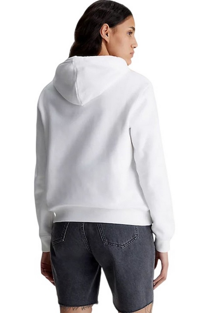 CALVIN KLEIN JEANS CORE MONOGRAM HOODIE ΜΠΛΟΥΖΑ ΦΟΥΤΕΡ ΓΥΝΑΙΚΕΙΑ WHITE