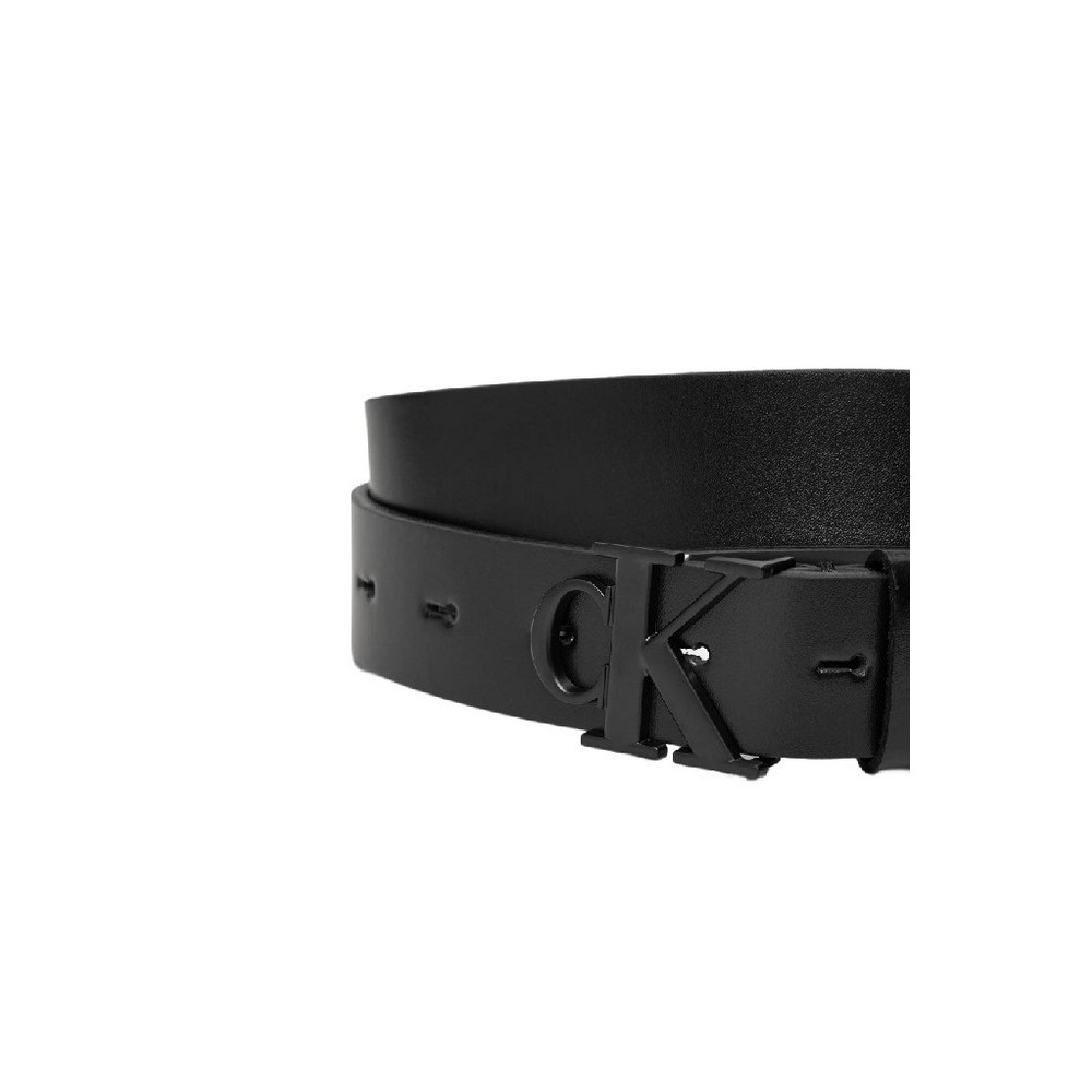 CALVIN KLEIN JEANS MONOGRAM TONAL PLAQUE BELT 30MM ΖΩΝΗ ΓΥΝΑΙΚΕΙΑ BLACK
