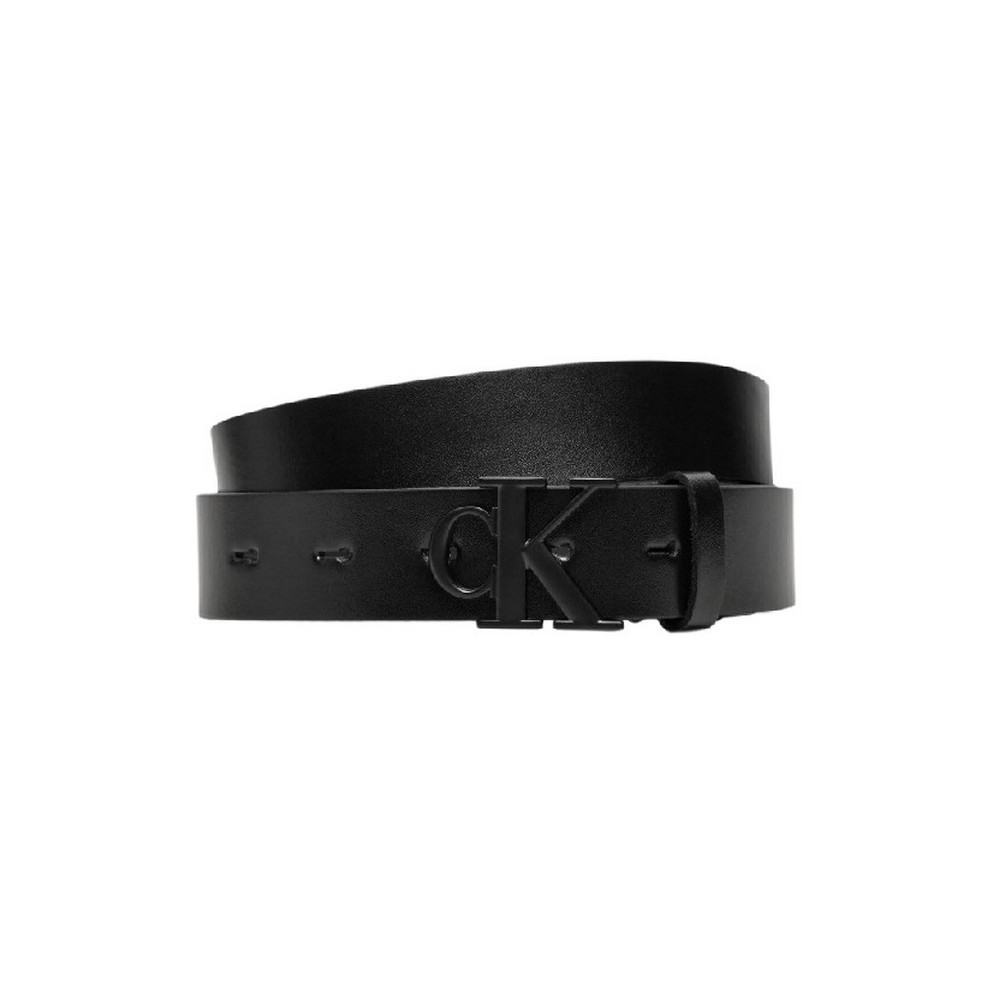 CALVIN KLEIN JEANS MONOGRAM TONAL PLAQUE BELT 30MM ΖΩΝΗ ΓΥΝΑΙΚΕΙΑ BLACK