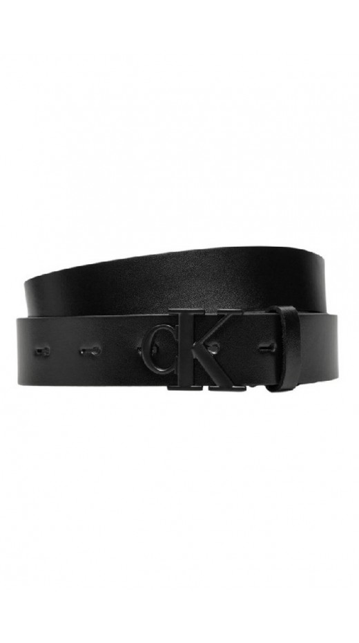 CALVIN KLEIN JEANS MONOGRAM TONAL PLAQUE BELT 30MM ΖΩΝΗ ΓΥΝΑΙΚΕΙΑ BLACK