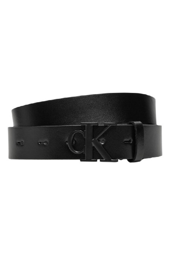 CALVIN KLEIN JEANS MONOGRAM TONAL PLAQUE BELT 30MM ΖΩΝΗ ΓΥΝΑΙΚΕΙΑ BLACK